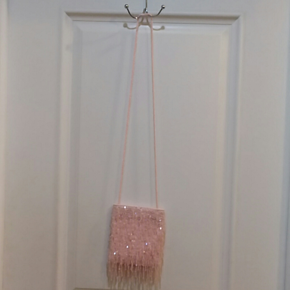 Vintage bead and irridescent sequin evening bag